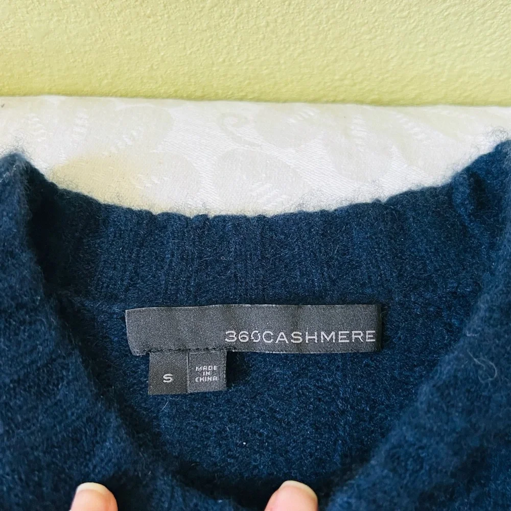 360Cashmere Maikee Navy Cashmere Sweater Small